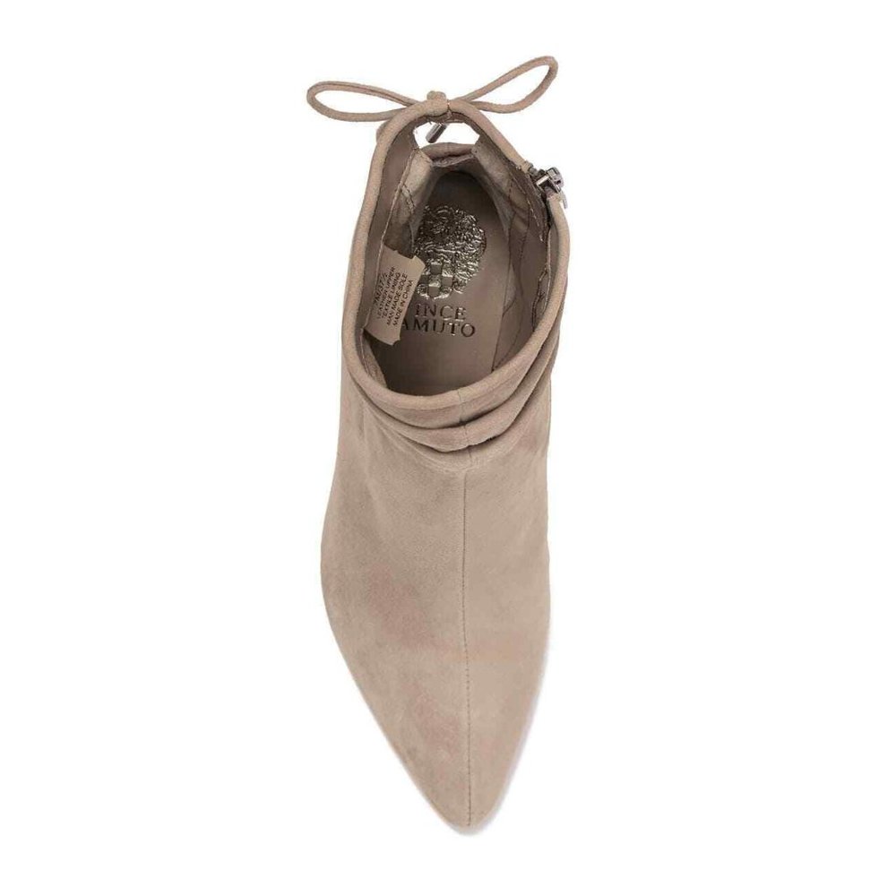 NEW Vince Camuto Women Salali Chateau Suede Slouch Laces Zipper Dress Bootie - Picture 4 of 5
